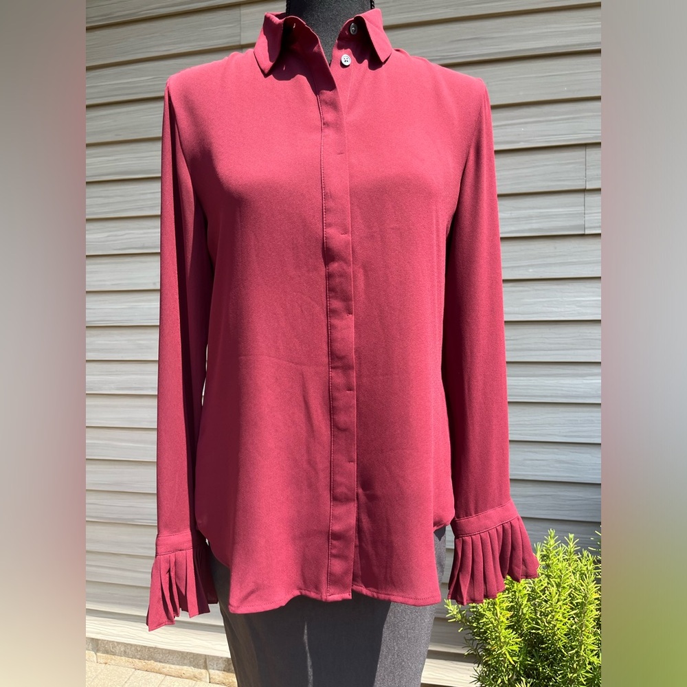 Loft maroon blouse